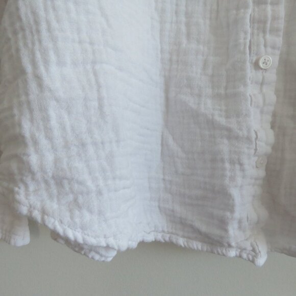 J. CREW Garçon Classic Shirt in Cotton-Linen Blend Gauze Preppy Coastal Size 20 - Picture 6 of 14